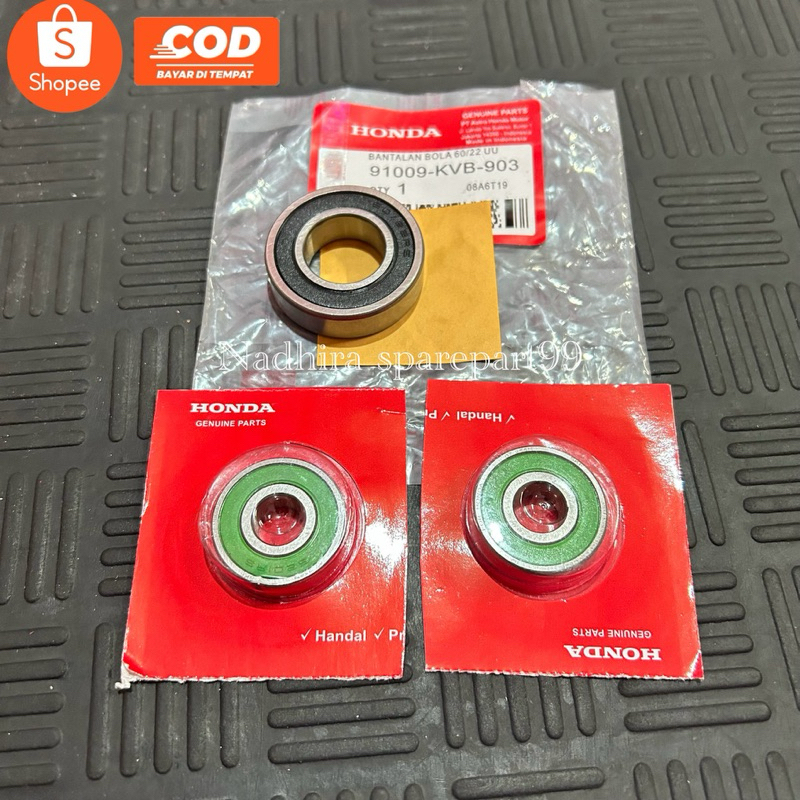 Laher Bearing Roda depan 2pcs Bering Roda belakang 1pcs Beat scoopy spacy genio vario 110 Beat fi