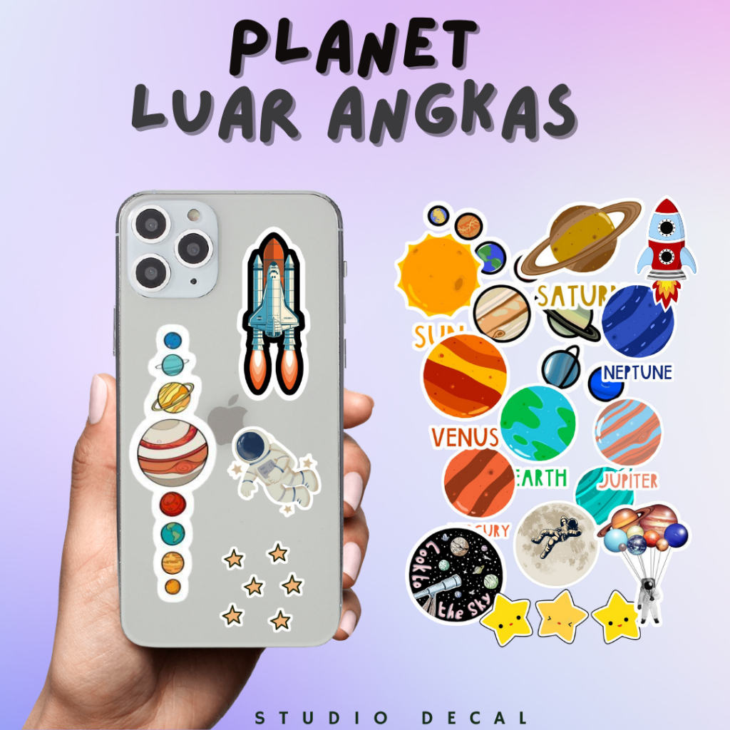 50PCS+ STIKER LUAR ANGKASA | STICKER  PLANET |  LUAR ANGKASA  STIKER |  LUAR ANGKASA | PLANET | STIC