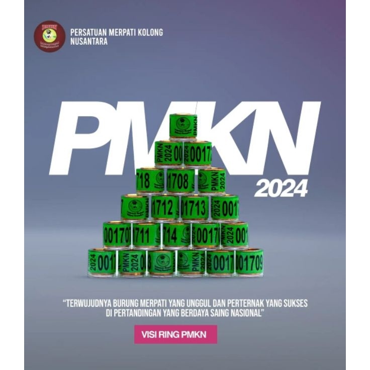 Penjualan Sekarang  ORIGINAL RESMI  RING PMKN 224 PERSATUAN MERPATI KOLONG NUSANTARA