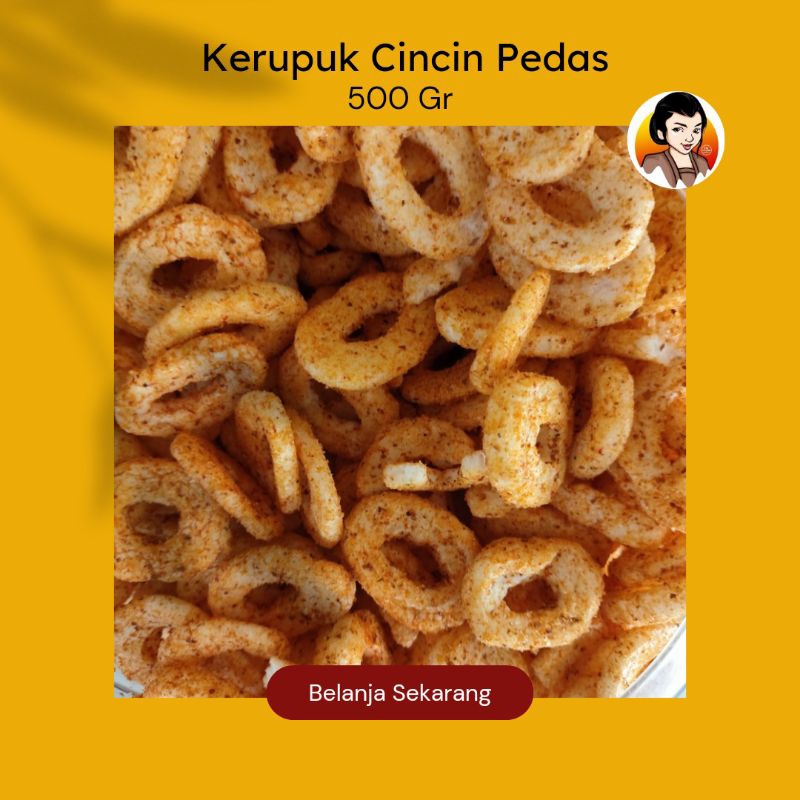 

KERUPUK CINCIN PEDAS GILA/ CAMILAN MAK'E/ CEMILAN KRUPUK PEDAS/ JAJANAN PEDAS/ SNACK KILOAN