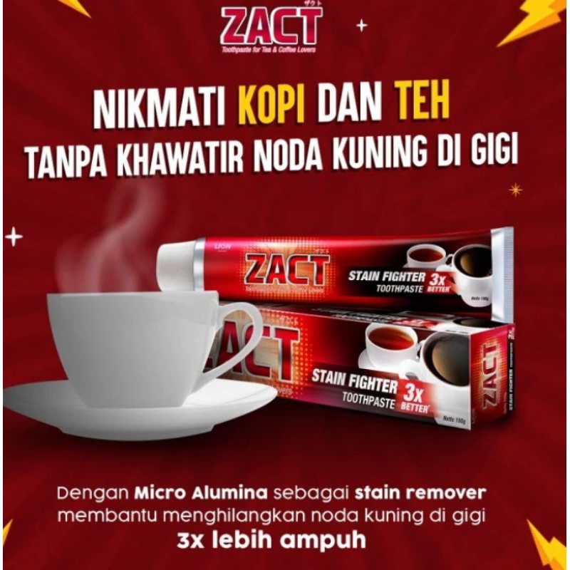 ZACT Pasta Gigi 190gr Penghilang Noda Gigi