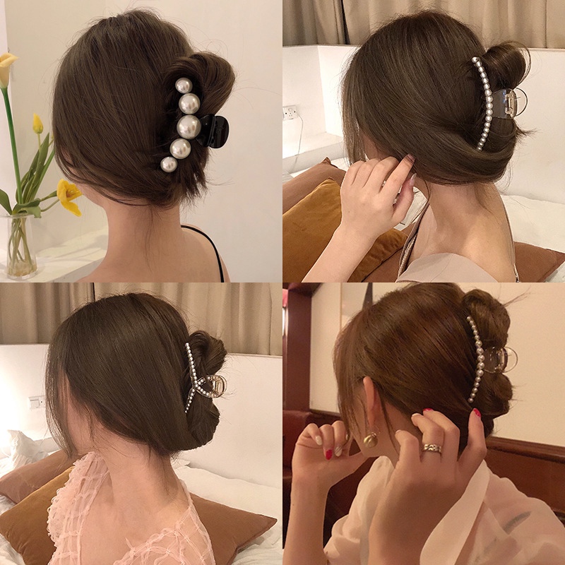 Jepit Jepitan Wanita Mutiara - Korean Woman Hair Clip Hair Claw Pearl