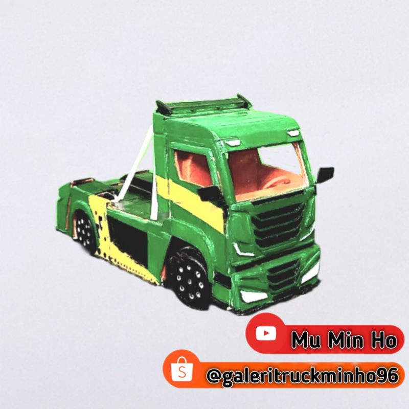 Miniatur Truk Oleng Canter Explore HIDROLIK BUKA TUTUP