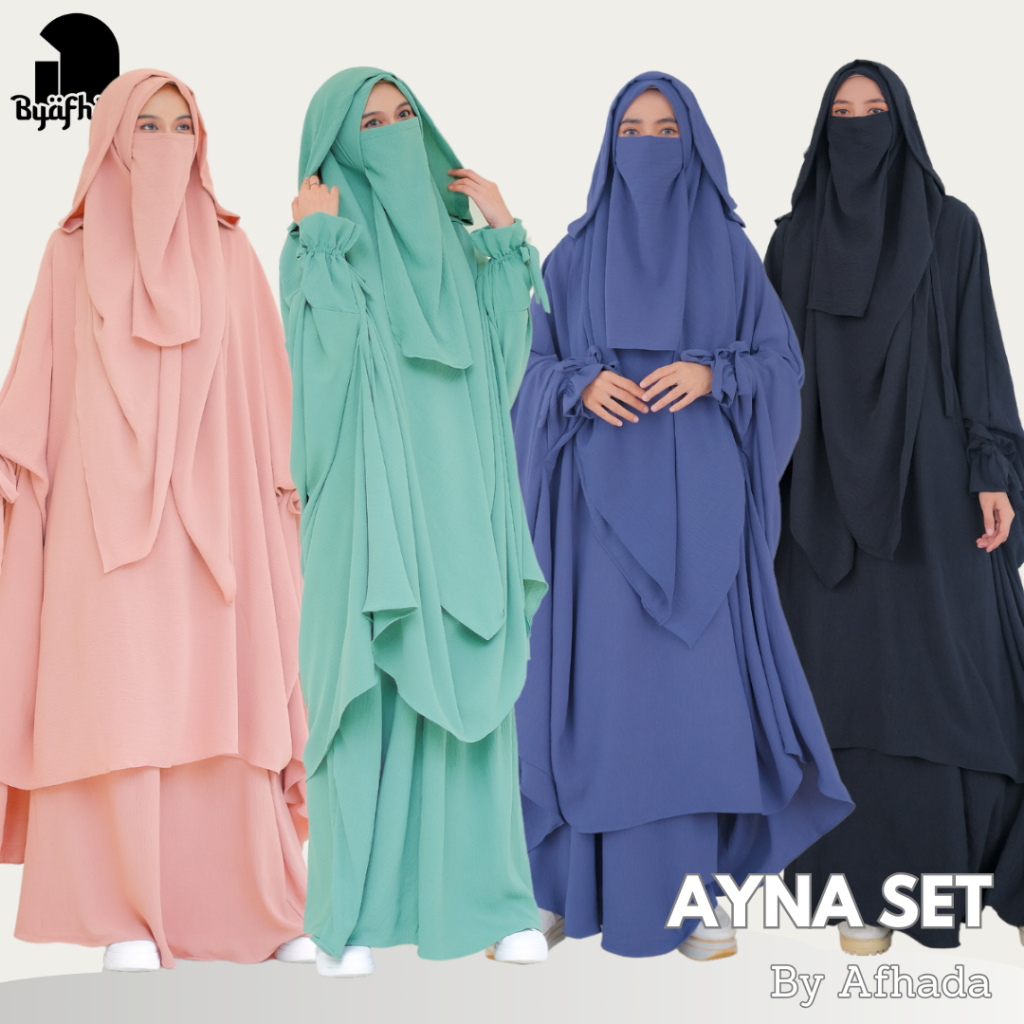 Byafhada Gamis Cadar Ayna Hoodie terbaru baju & hijab syari free niqab