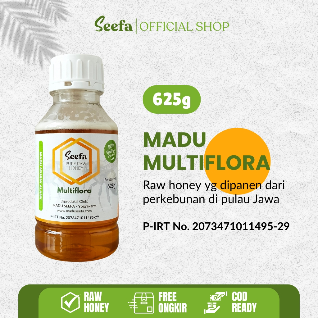 

Seefa Madu Multiflora Murni 625g Pure Raw Honey Alami