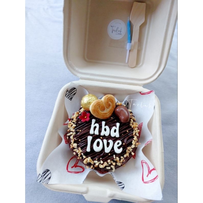 

Brownies mini / brownies bento / brownies ulang tahun FREE LILIN