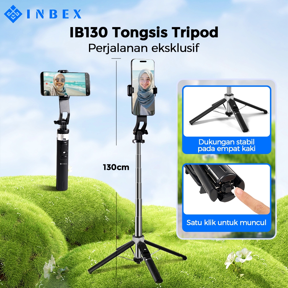 AIG INBEX IB130 tripod quadpod Selfie tripot hp 130CM Multifungsi Braket remote tripod handphone