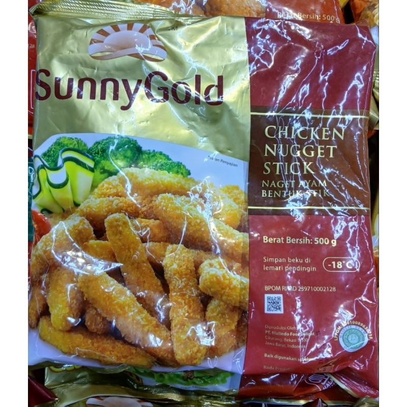 

SUNNY GOLD Chicken Nugget Stick Naget Ayam Bentuk Stik 500g - HM