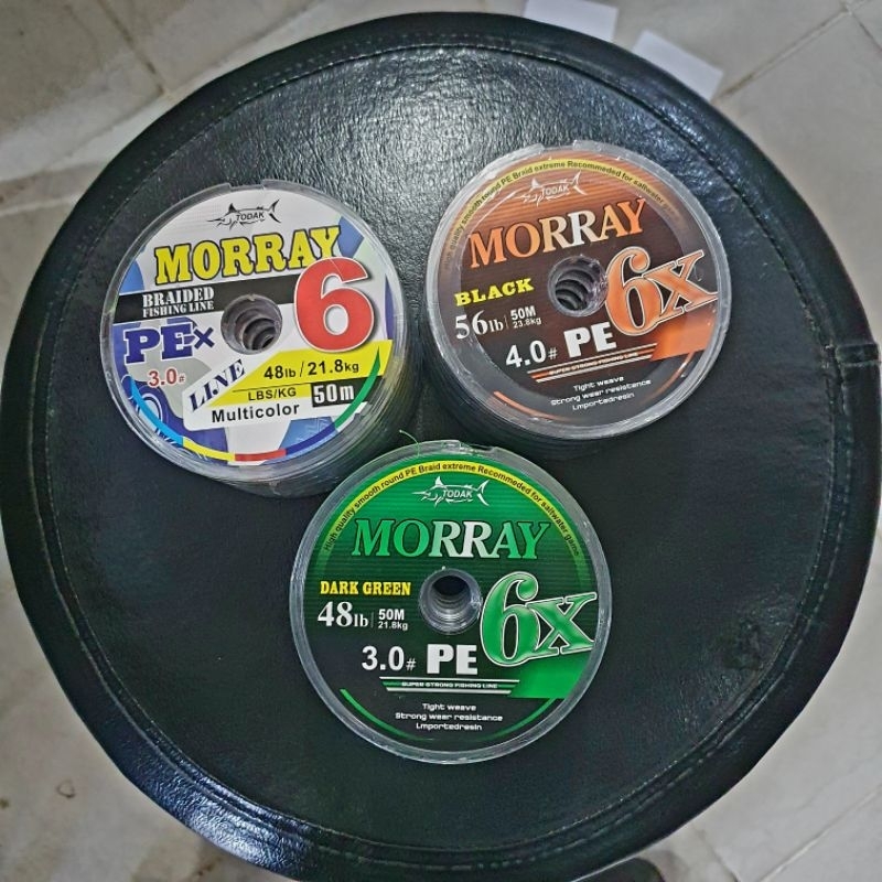 SENAR PE MORAY X6 50 M / SENAR PE X6 no. 0.8, 1.0, 2.0, 3.0, 4.0