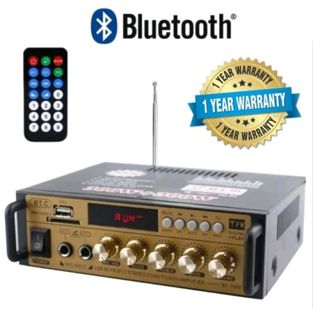 Amplifier BT198E ECHO Amplifier Karaoke Bluetoth Power Amplifier, ampli mini