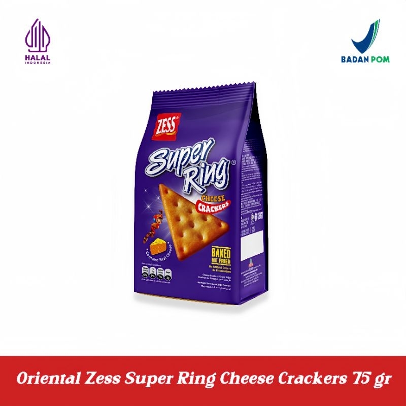 

Oriental Zess Super Ring Cheese Crackers 75 gr Biskuit Keju Premium