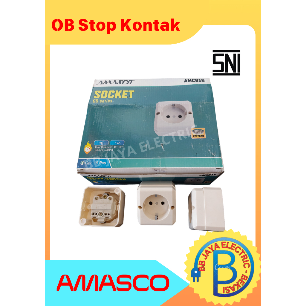 Stop Kontak Outbow Stop Kontak Tempel Dinding OB AMASCO