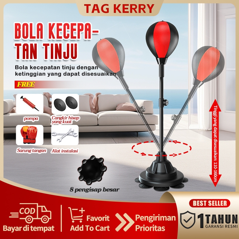 [ READY STOCK]Muay Thai Boxing Taekwondo Punching Sandbag/ lat boxingBola Tinju/Speed Ball Standing 