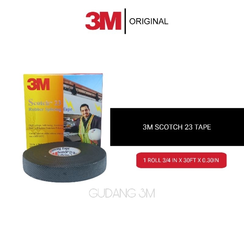

Arm 3M ISOLASI ELECTRICAL / SCOTH 23 TAPE / ISOLASI LISTRIK 3/4 in x 30 ft