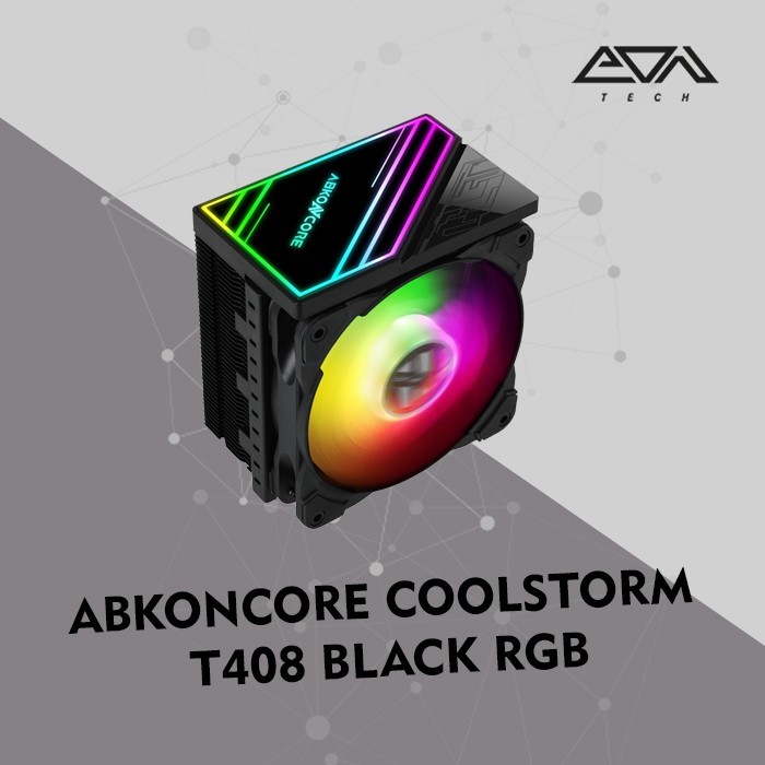 ABKONcore Coolstorm T408 Black RGB CPU Cooler T408B Fan Processor