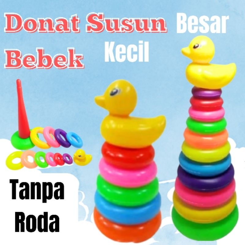 Mainan donat susun jumbo mainan anak 1 tahun 2 tahun
