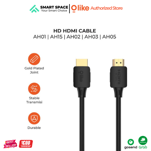 OLIKE Kabel HDMI AH01 4K Resolution 60Hz 3D Braided Gold Plated 1M 2M 3M 5M For PC Monitor Proyektor