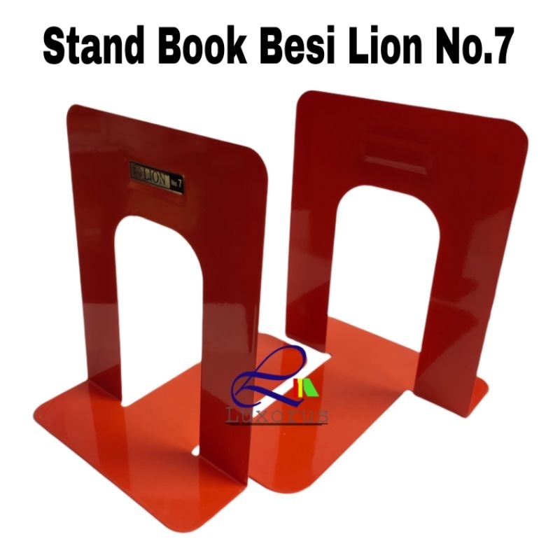 

Stand Book Stainless Pembatas Buku Besi Lion No.7