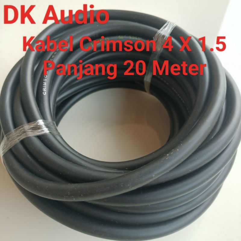 KABEL AUDIO 4X1.5 PANJANG 20 METER KABEL MERK CRIMSON KABEL AUDIO CRIMSON KABEL SPEAKER ISI 4