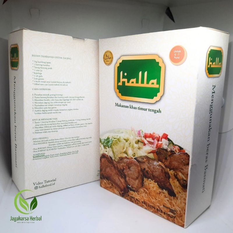 

Paket Beras Basmati 500 gram dan Bumbu Nasi Kebuli - Biryani | Paket Nasi Kebuli Halla food Makanan Khas Timur Tengah Kebuli,Biryani