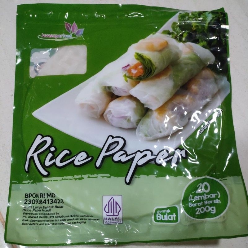 

rice paper isi 20 lembar 200g / kulit lumpia isi 20lembar