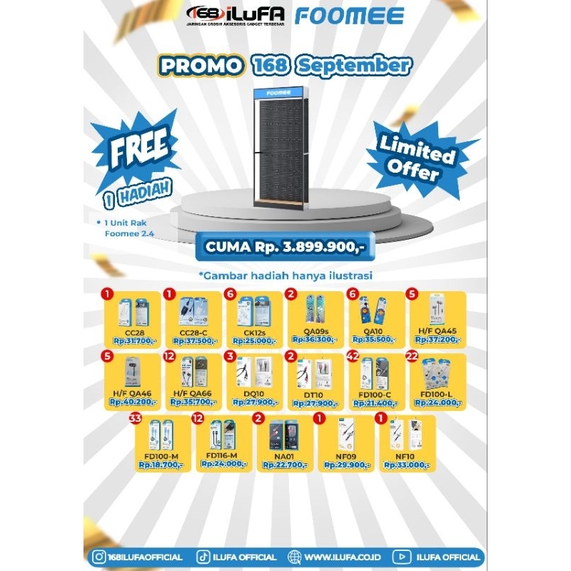 Paket Belanja Foomee Free Rak Besar