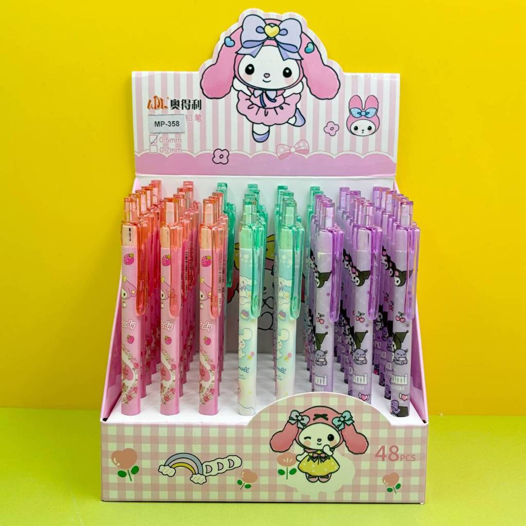 

PENSIL MEKANIK KARAKTER SANRIO CINNAMONROLL MY MELODY KUROMI TERBARU