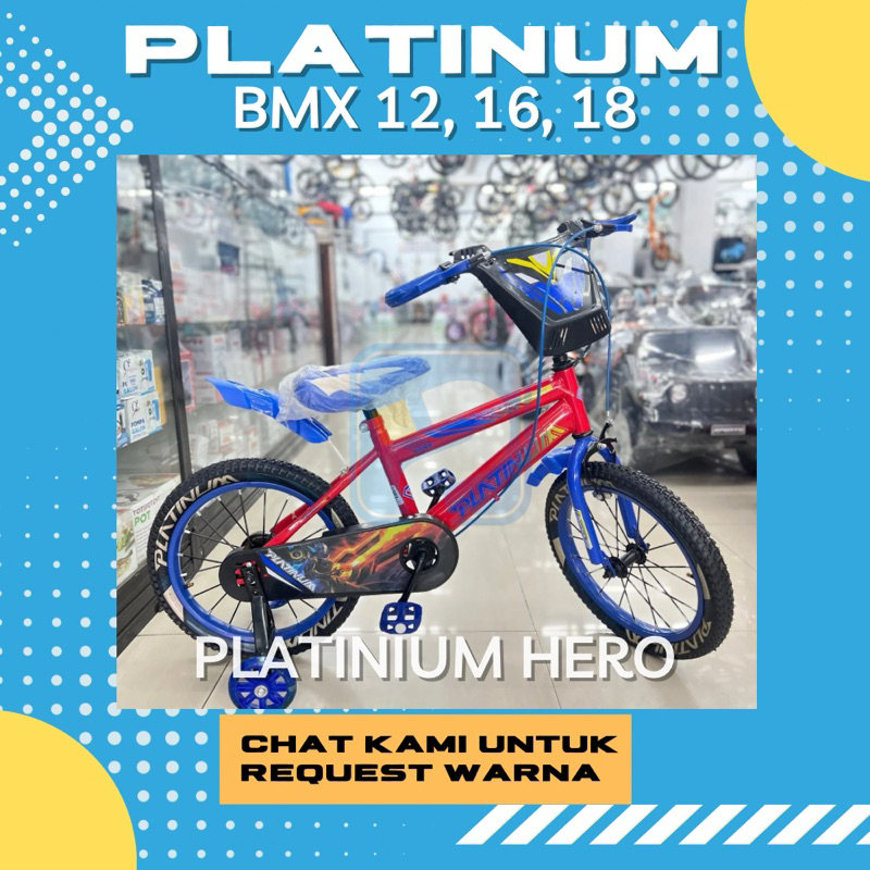 SEPERA ANAK COWOK LAKI LAKI BMX 16 PLATINUM HERO /PLATINUM NINJA 1888  TERBARU [LAMONGAN ]