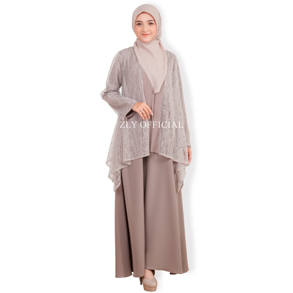 Hemat Baju Kondangan Simple Elegan Dress Gamis Wisuda Brukat Mewah Kekinian Camilla Premium By Zly