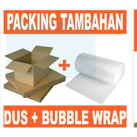 

Packing Tambahan buble wrap & dus bekas