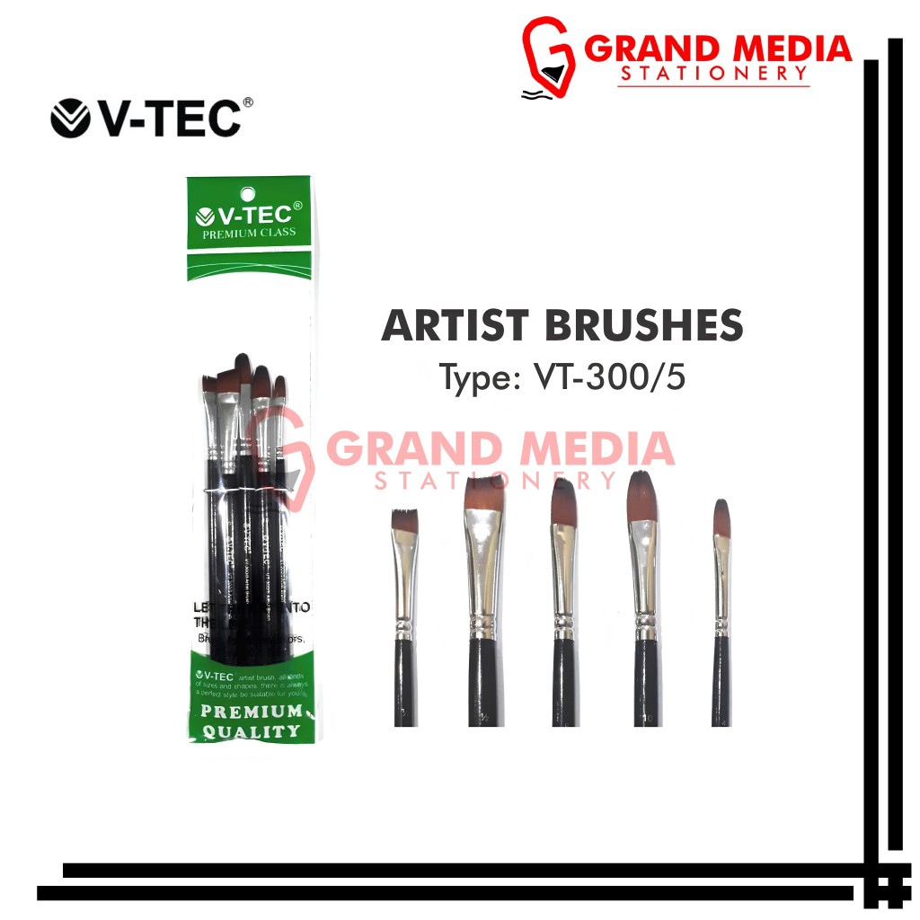 

[GRAND MEDIA] KUAS CAT AIR / CAT MINYAK / BRUSH / LUKIS / ACRYLIC / V-TEC VT-300/5