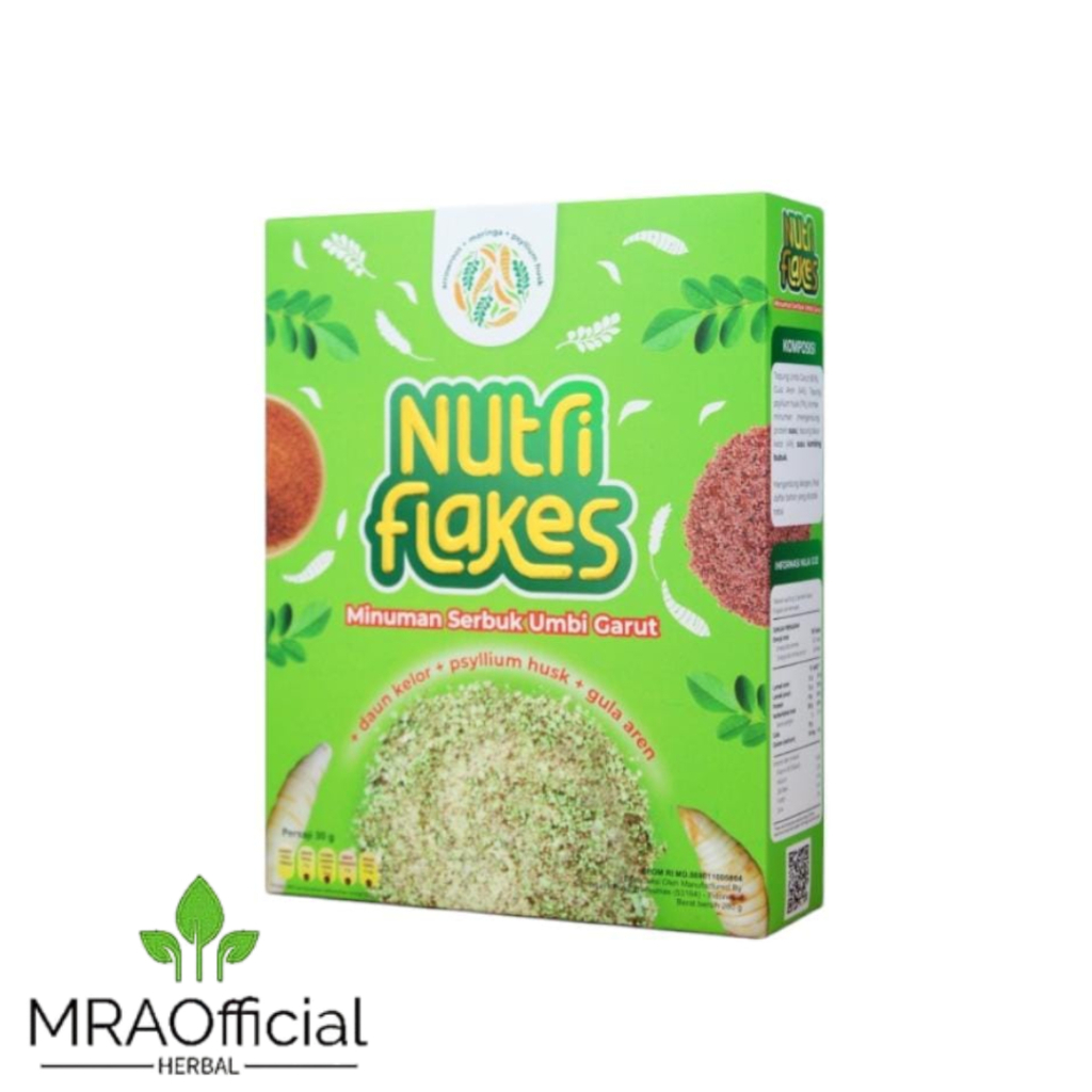 

Nutriflakes 280 Gr | Minuman Sereal Umbi Garut | Nutri Flakes Membantu Mengobati Asam Lambung