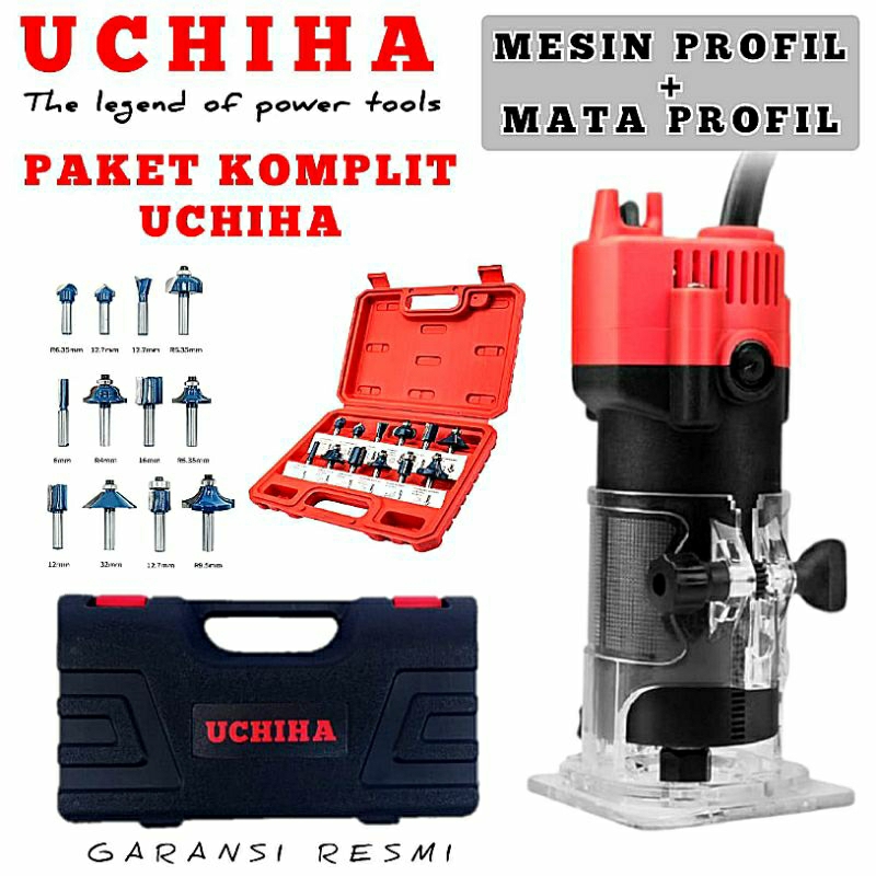 mesin trimmer uchiha U450 6mm profil kayu router wood trimmer uchiha U450