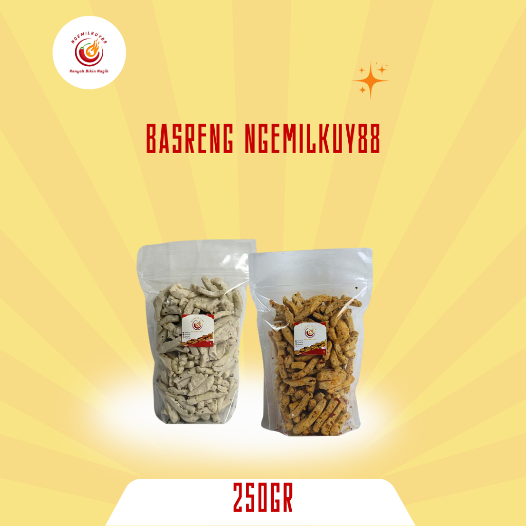 Basreng Daun Jeruk 250gram Ngemilkuy88 / Basreng / Basreng Murah / Cemilan Pedas / Snack Pedas