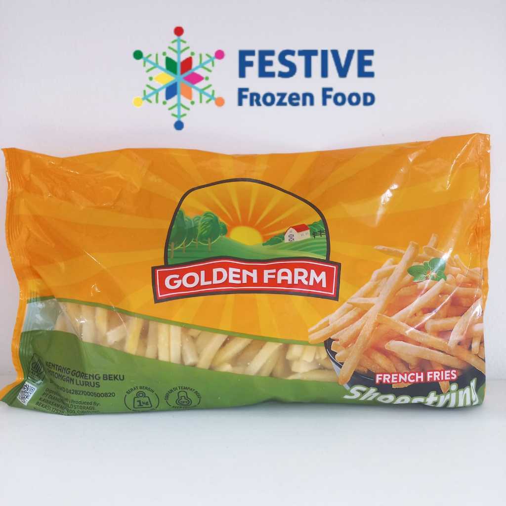 

Golden Farm French Fries Shoestring 1kg Kentang Goreng Potongan Lurus | Festive Frozen Food