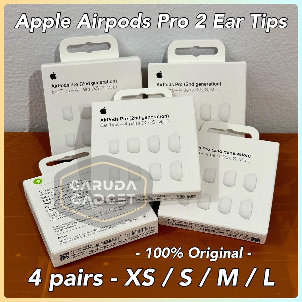 Apple Airpods Pro 2 Ear Tips 4 pairs Buds Cover Nib Ear Tip Replacement Fullset Karet Original New