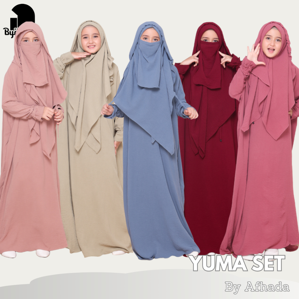Byafhada Gamis Anak Cadar Yuma Terbaru Baju & Hijab Syari Free Niqab