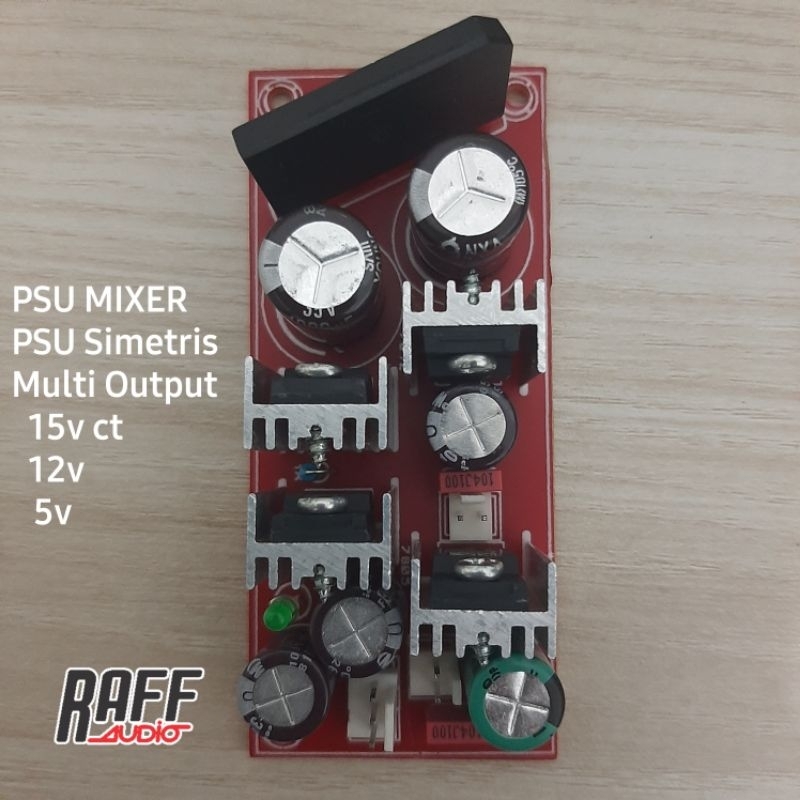 Power Supply PSU Mixer Simetris Multi Output Universal - 15vct 12v 5v