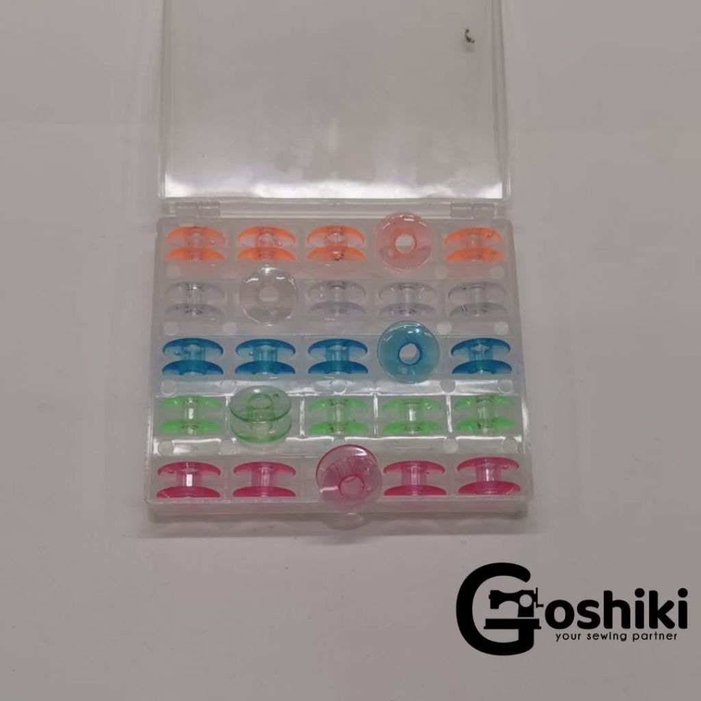 25pcs Spul Bobbins Plastik  Singer 974 Warna Mesin Jahit Portable / Anak Sekoci Mesin Jahit  khusus 