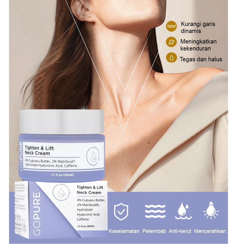 ⚡️COD+Pengiriman Cepat⚡️50ml Krim Leher Anti Kerutan/Pemutih leher paling ampuh/Neck cream Krim lehe