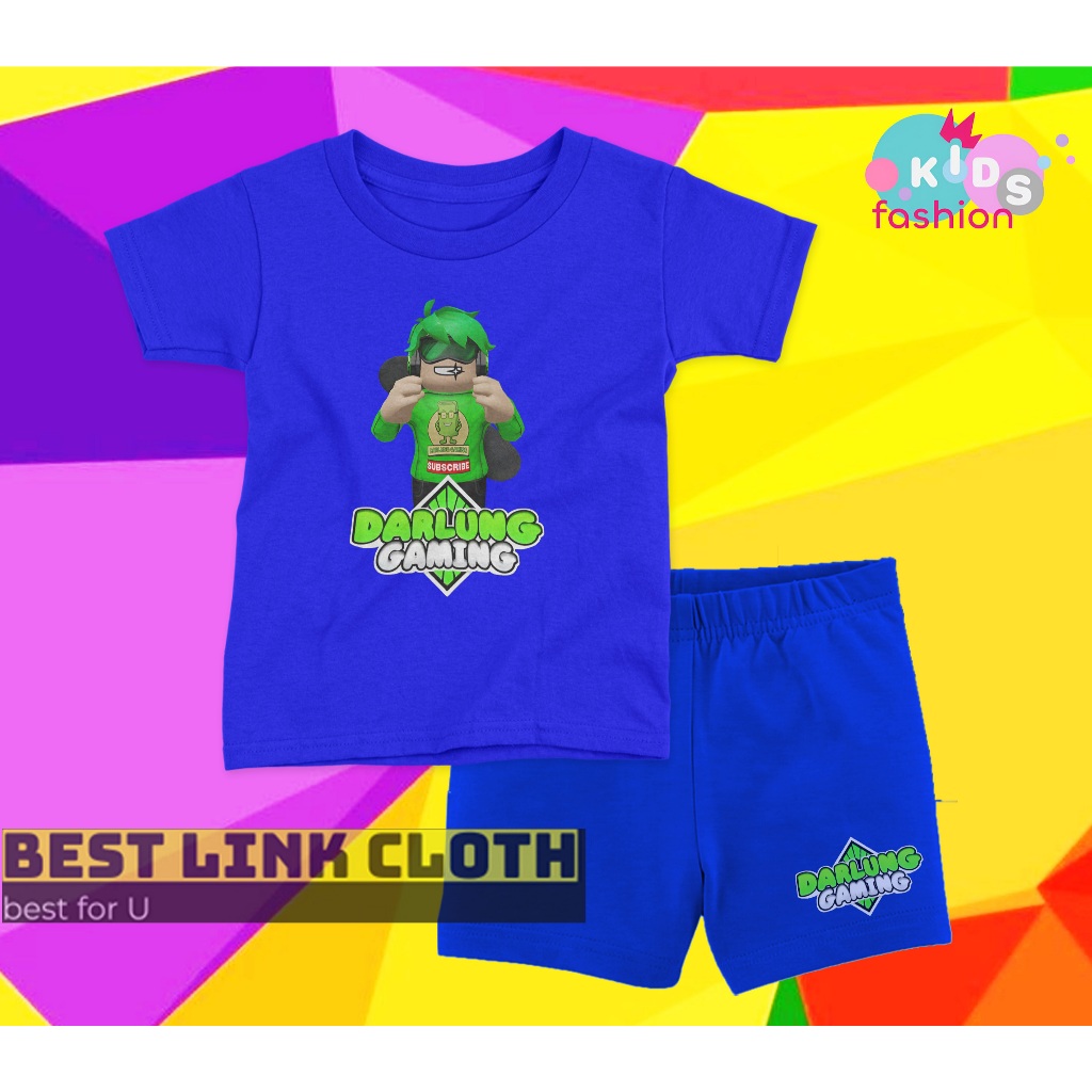 Baju Kaos Setelan Anak Darlung Gaming Terbaru FREE NAMA