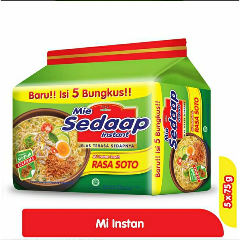 

Mie Sedaap Soto isi 5 termurah 75 gram/mie instan/mie kuah