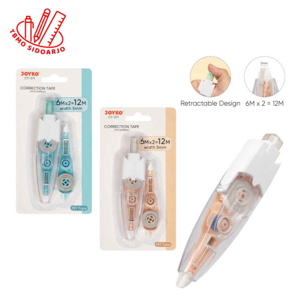 

Pita Koreksi Correction Tape Joyko CT-571 12M x 5mm