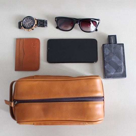 FG2 GK Dopp Kit  Tas Pouch Kulit AsliTas Pouch KulitPouch Pria