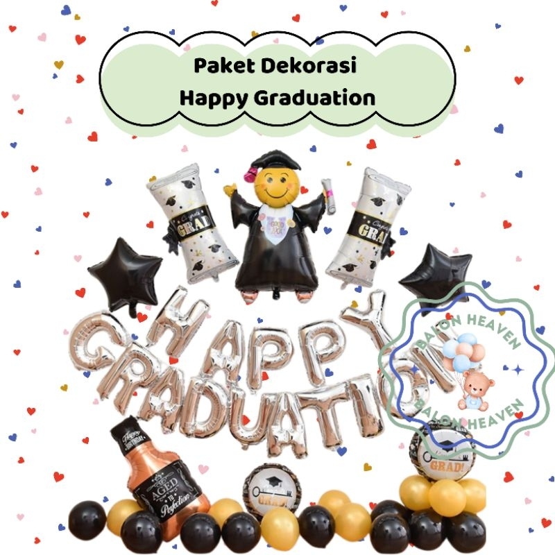 Paket Dekorasi Happy Graduation | Dekorasi Wisuda
