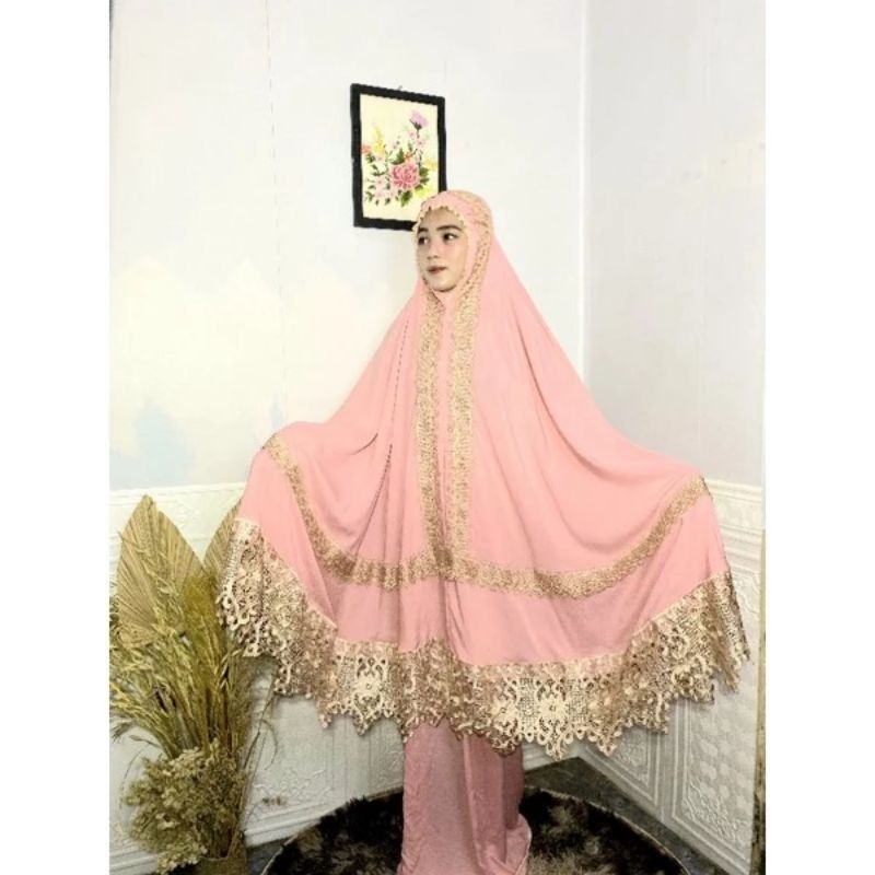 AMT OFFICIAL| MUKENA ANDIN RAYON MANUAL RENDA GRACELLA MIX RENDA GYPER COKSU TAS EKLUSIF DEWASA JUMB