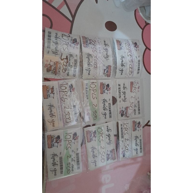 

[bisa cod] stiker roll thank you sanrio