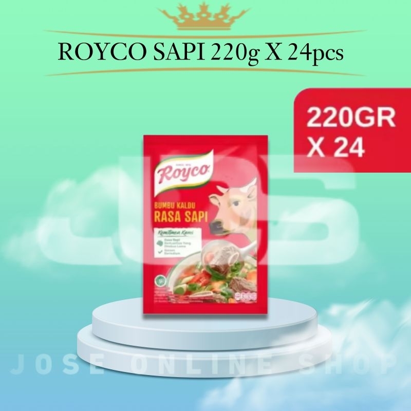 

Royco Bumbu Kaldu Sapi 220g x 24pcs, Royco Sapi 220g 1 karton