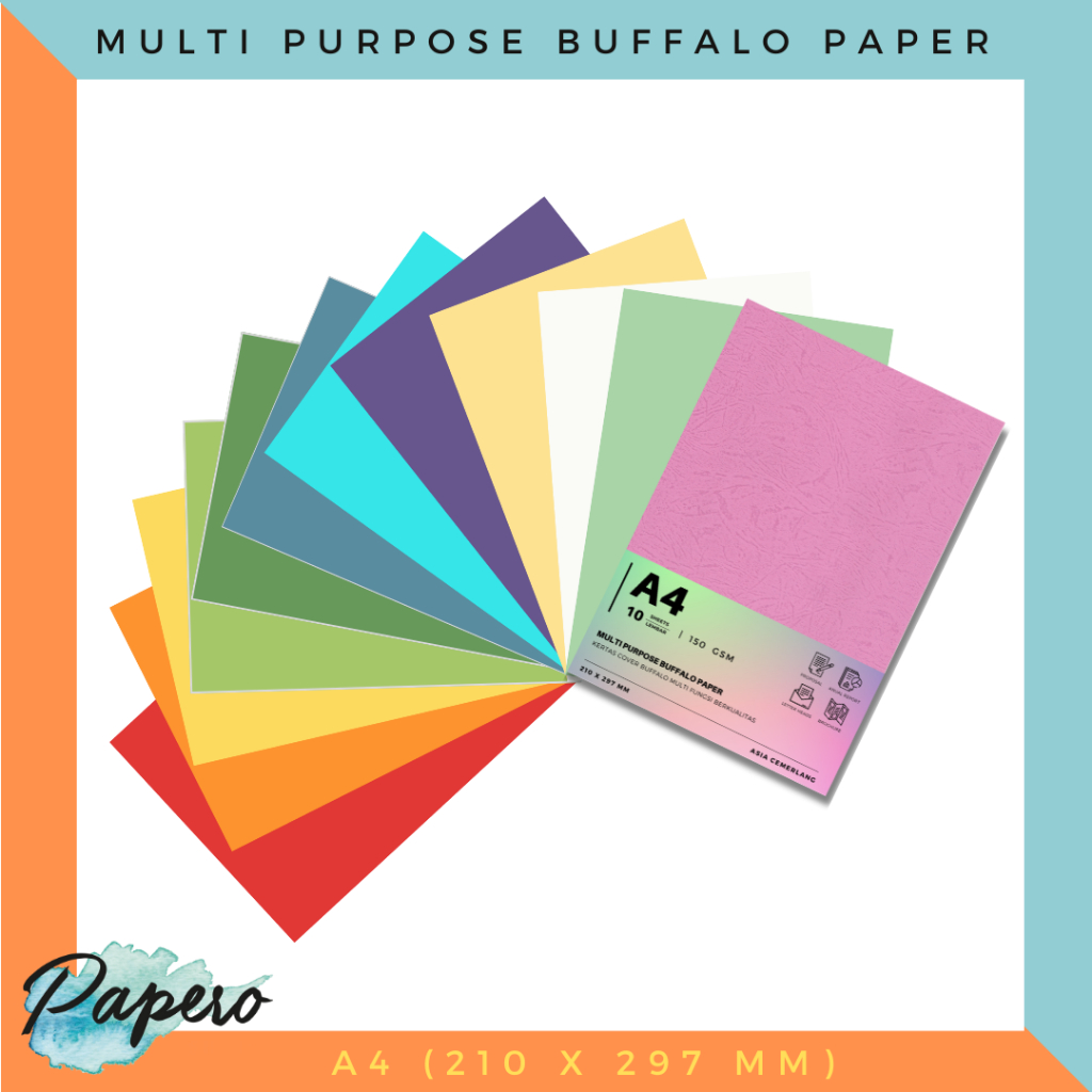 

Kertas Karton Cover Buffalo A4 / F4 150 gsm