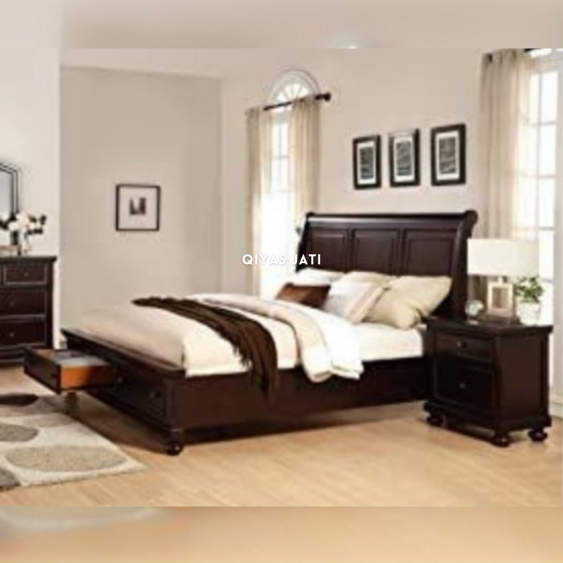 Tempat tidur minimalis dipan ranjang kayu jati tua pilihan